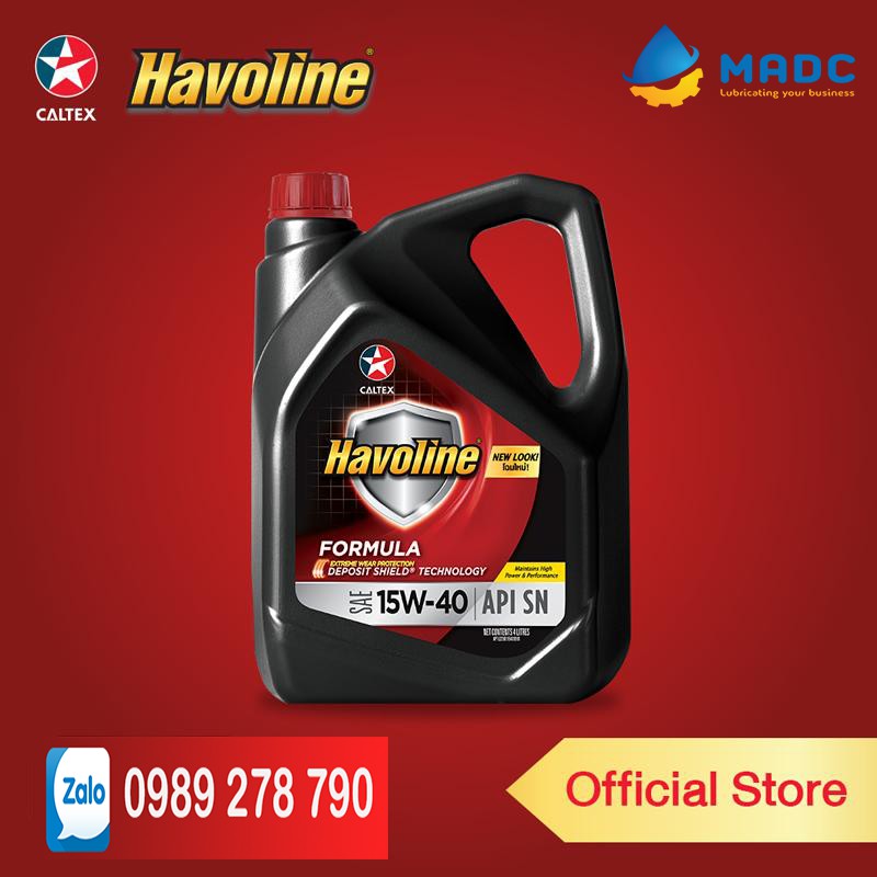 [Combo 4 Can 4L] - Nhớt Oto 15w40 Havoline Formula SN - Máy xăng .