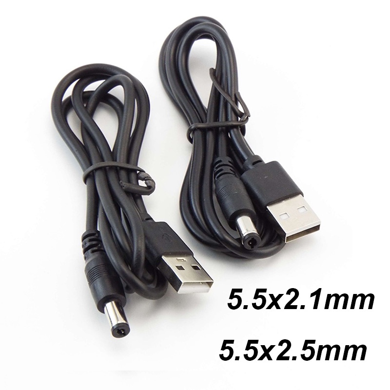Dây Cáp Nối Dài 0.8m 5.5 * 2.1mm 5.5 * 2.5mm USB 2.0 Type A Male Sang DC Plug