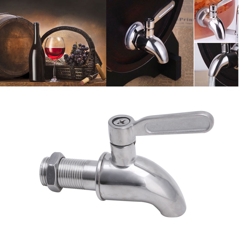 Vòi Rót Rượu Bằng Thép Không Gỉ M16 Hình Tròn Tiện Dụng