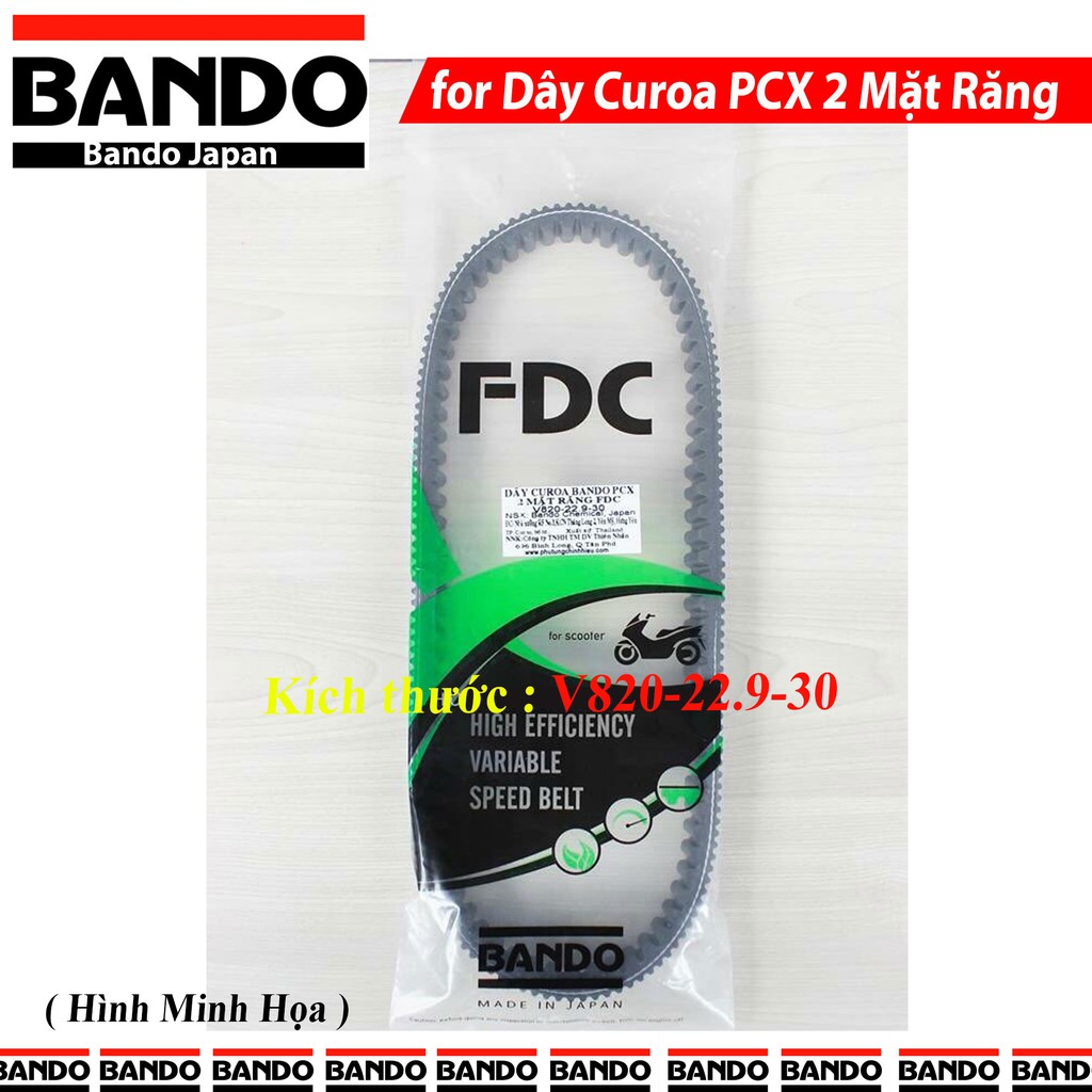 Dây curoa Bando Honda PCX 150 2 mặt răng FDC ( Made in Japan )