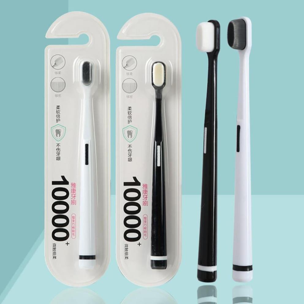Bàn chải siêu mịn cao cấp YAKANG. đầu bằng, 10.000 sợi lông siêu mịn mềm mịn cho răng nhạy cảm, không đau nướu