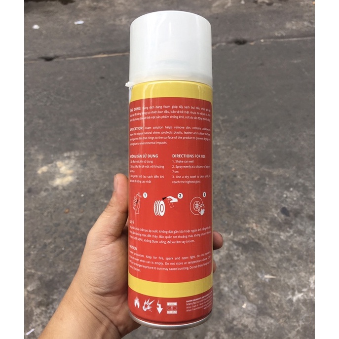 Xịt dưỡng bóng vỏ xe, nhựa nhám BZ chai lớn mẫu mơi 600ml