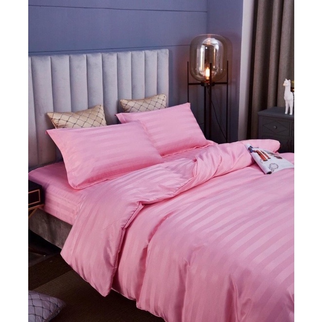 CHĂN GA KHÁCH SẠN - CHĂN GA SỌC COTTON