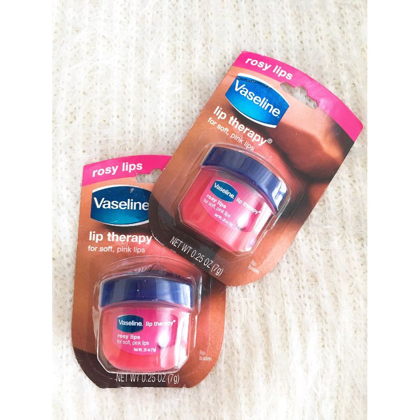 Sáp Dưỡng Môi Vaseline Rosy Lips Therapy 7g (queen cosmetics) | BigBuy360 - bigbuy360.vn