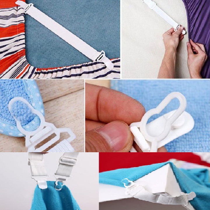 KẸP GÓC BỌC DRAP GIƯỜNG -BỘ 4 DÂY -DIY180