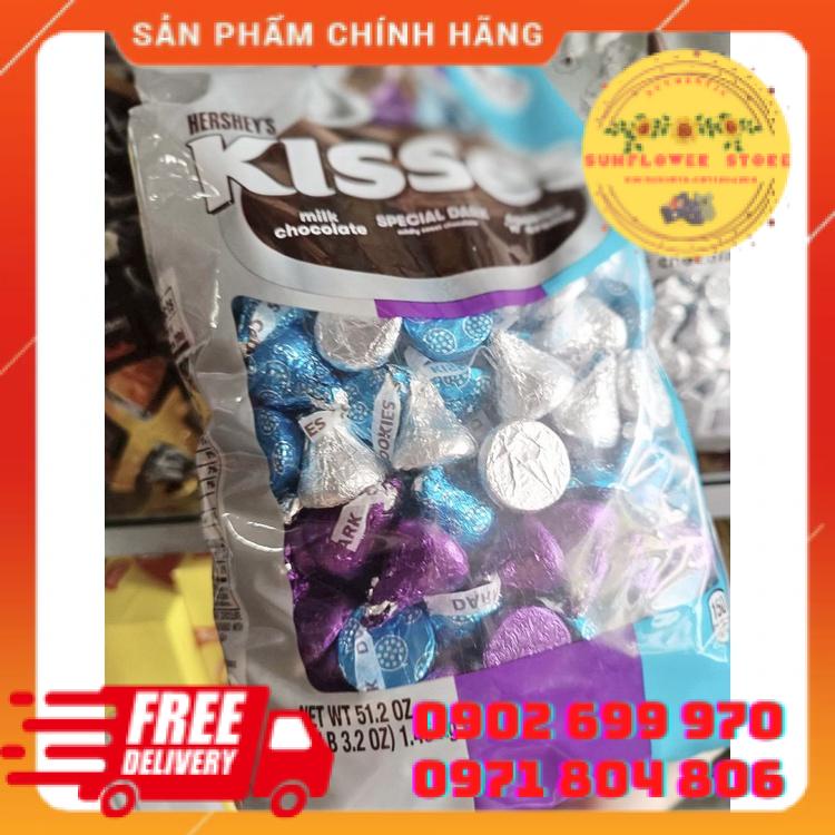 Hàng mỹsocola kisses hersshey s kissses assorted chocolate 300 vên 1.45kg - ảnh sản phẩm 4