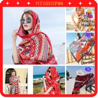 Khăn Choàng BoHo Đi Biển,Khăn Choàng Thổ Cẩm,Khăn Đi Biển Phong Cách Vintage