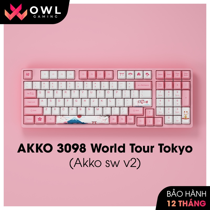 [Mã 44ELSALE2 giảm 7% đơn 300K] Bàn phím cơ AKKO 3098 World Tour Tokyo (Akko sw v2) - Hàng chính hãng