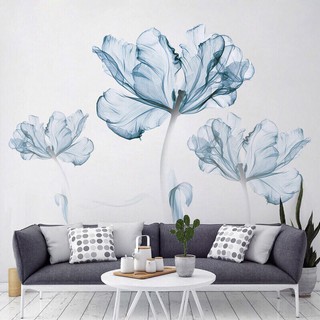 Decal dán tường mẫu hoa cánh mỏng bản to mới