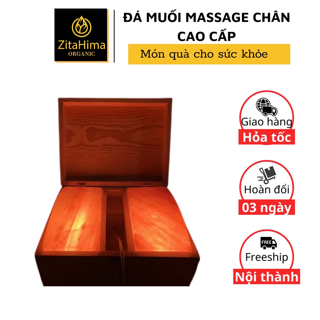 Hộp Đá Muối Massage Chân Cao Cấp ZitaHima Đá Loại 1