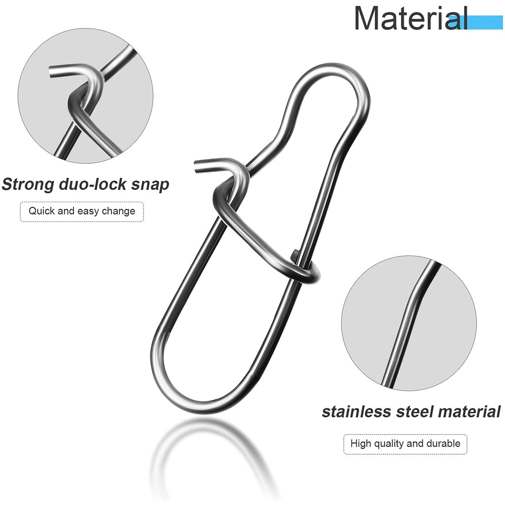 Bộ 50 Khoen Khóa Câu Cá Bằng Thép Không Gỉ