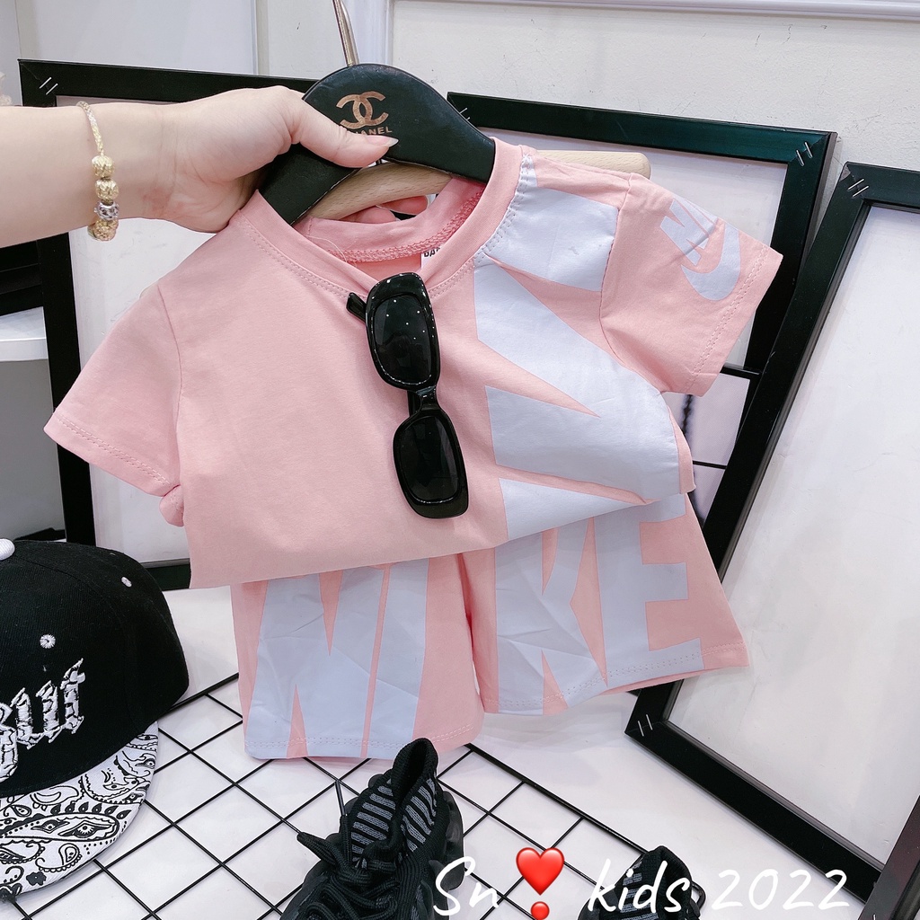 Bộ đại NI.KKEE hồng-trắng cho bé