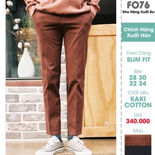 Quần Kaki Thun Nam Slim Fit Lưng Quần Co Giãn Xuất Dư Chính Hãng FO76SHOP