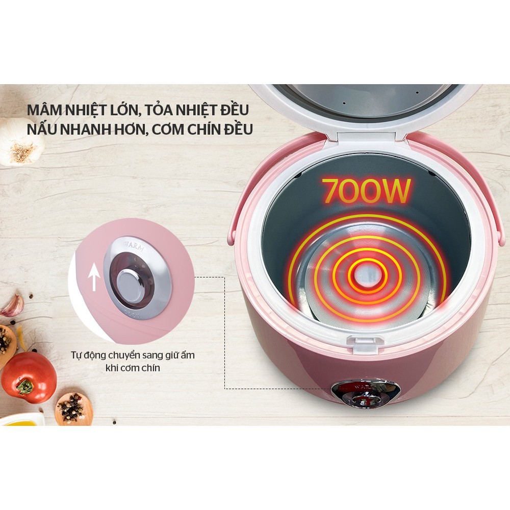 Nồi cơm điện 1.8L Happytime HTD8521P[Hàng chính hãng 100%] | BigBuy360 - bigbuy360.vn