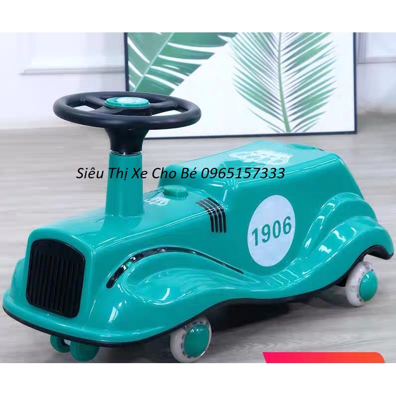 [Mới] Xe lắc ô tô, xe chòi 3 bánh ô tô có nhạc có đèn cho bé đủ màu