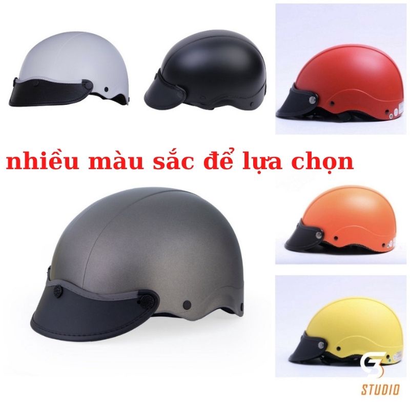 Mũ Bảo Hiểm Nửa Đầu Nam Nữ Cao Cấp Nón Bảo Hiểm Chính Hãng Có Kính Nửa Đầu 1/2 Nhiều Tem Siêu HOT