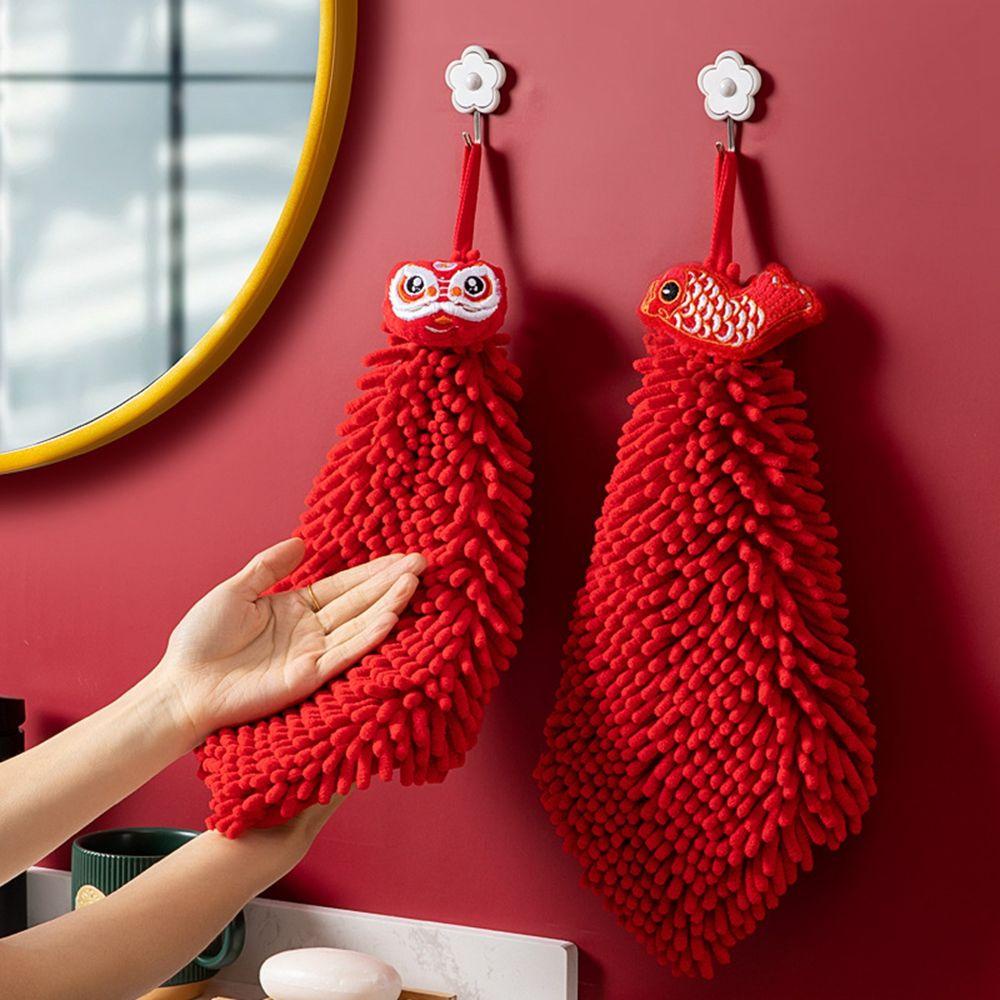 Khăn Lau Tay Bằng Vải Vi Sợi Dày Dặn Mềm Mại Thấm Hút Nước Cho Nhà Bếp/ Phòng Tắm