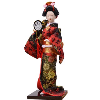 Búp Bê Vải Lụa Kiểu Kimono Nhật Bản Dùng Để Trang Trí