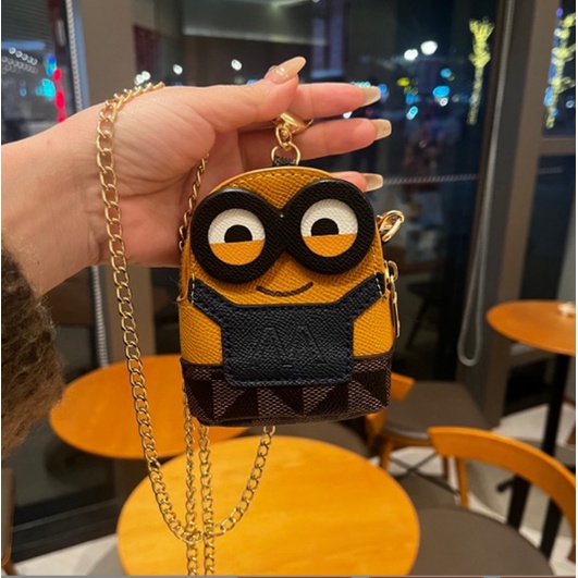 Hàng QC Túi Đeo Chéo Mini Hình Minion Đựng Vừa Chìa Khóa, Son Đáng Yêu S120