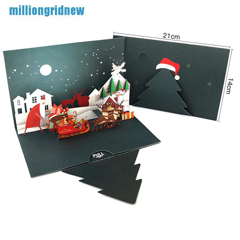 Thiệp Chúc Mừng Giáng Sinh 3d Myg Merry Christmas
