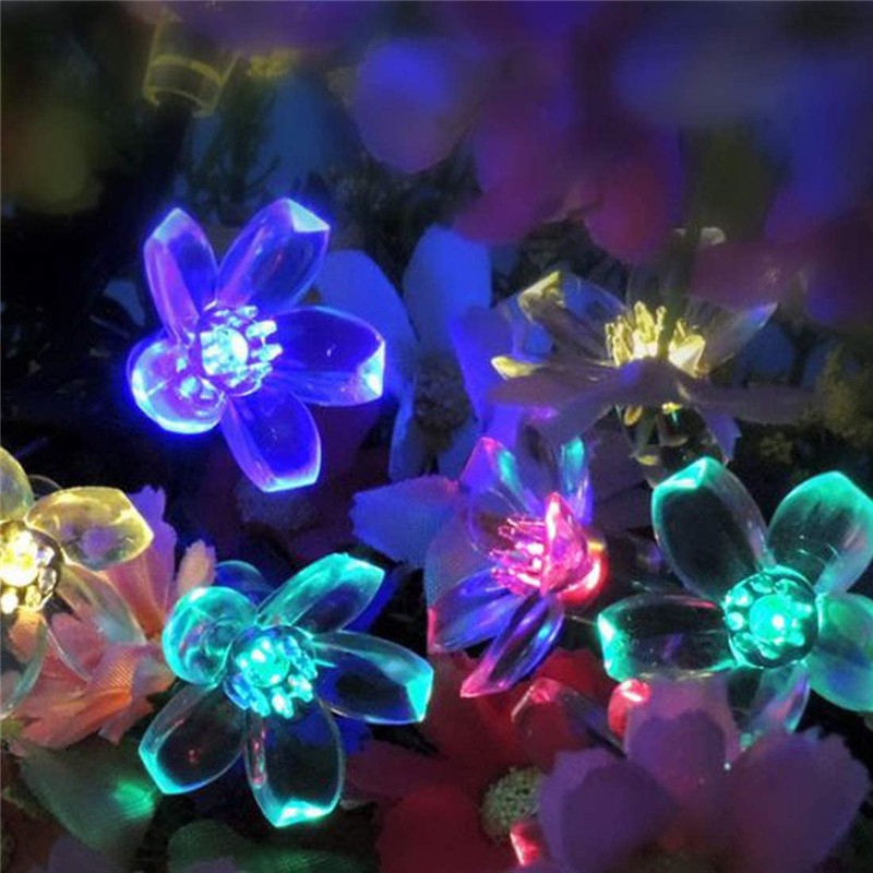 Dây Đèn LED Dài 10M Hình Hoa Anh Đào Trang Trí Sân Vườn