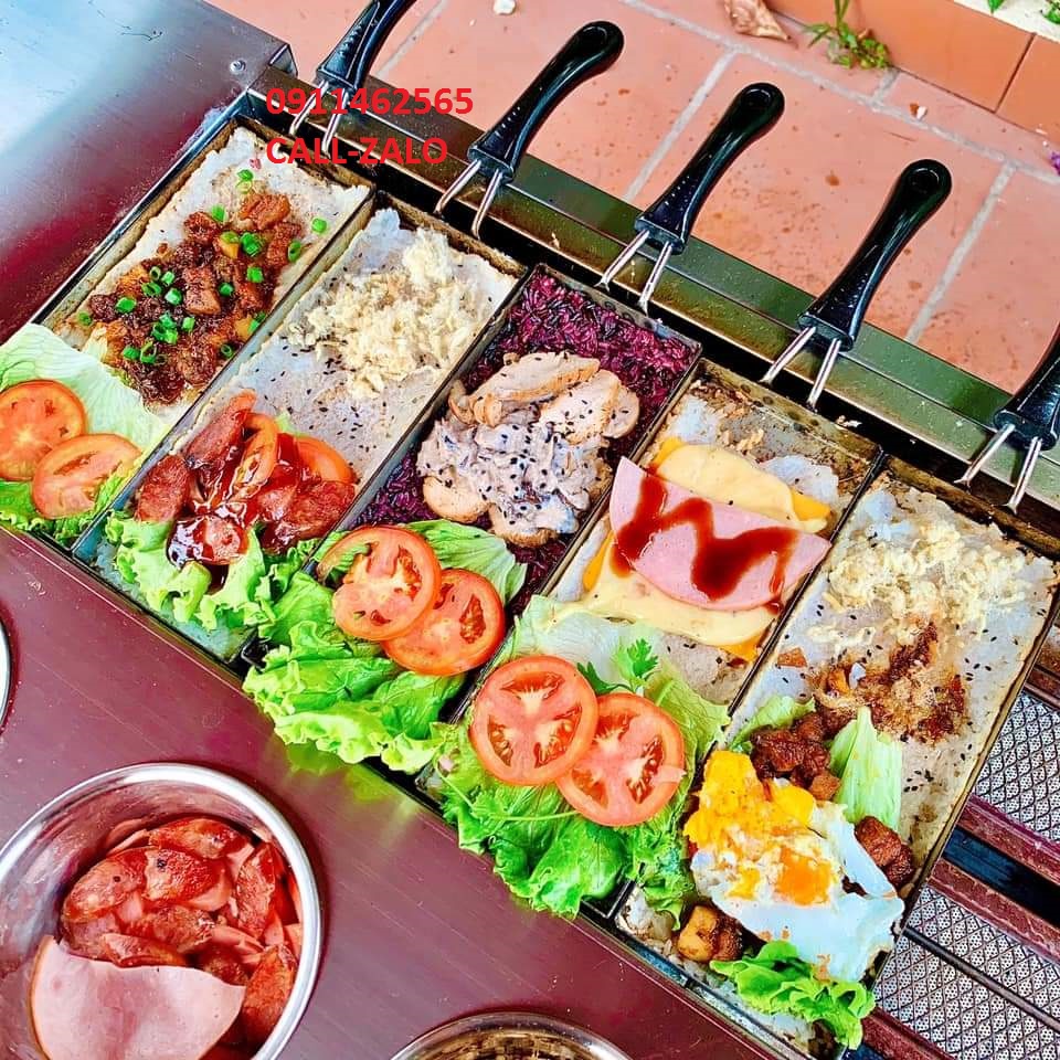 BẾP LÀM CƠM CHÁY 8 KHAY,MÁY LÀM CƠM CHÁY CHÀ BÔNG SỬ DỤNG GAS-BẢO HÀNH 1 NĂM
