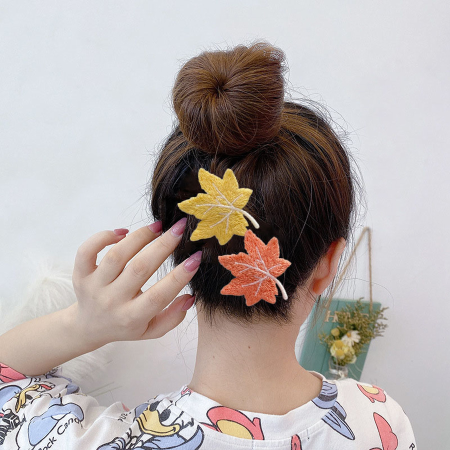 Haimeikang Kẹp tóc hình chiếc lá xinh xắn cho bé gái