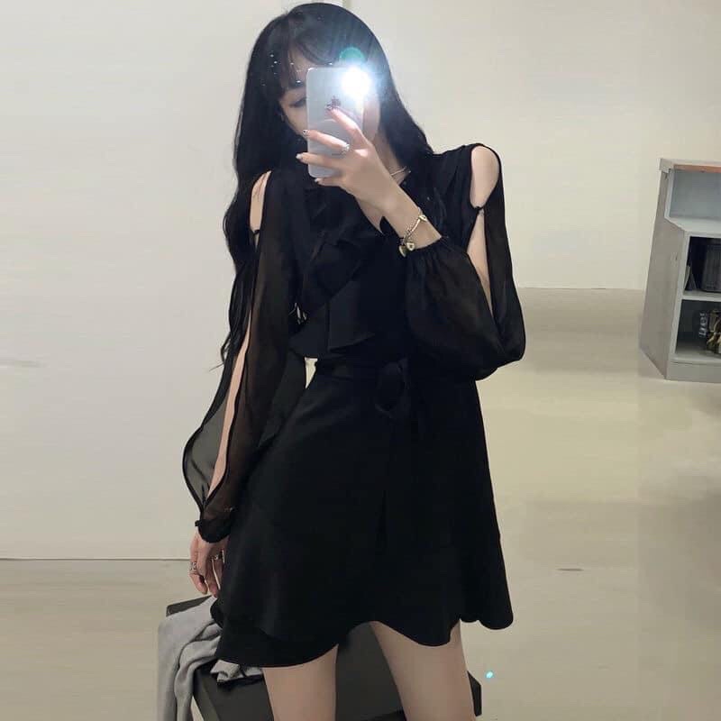 🍀🍀🍀 Váy Tiểu Thư Chất Voan Xẻ Tay Mẫu Mới🍀🍀🍀