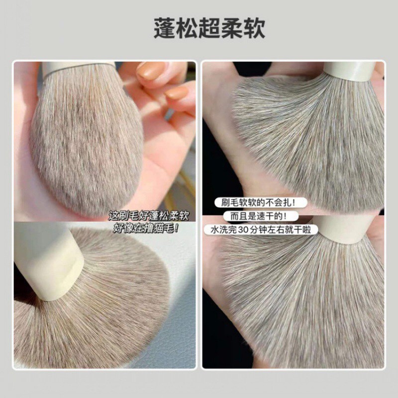 Bộ cọ trang điểm 10 món Zero kèm túi đựng màu hồng