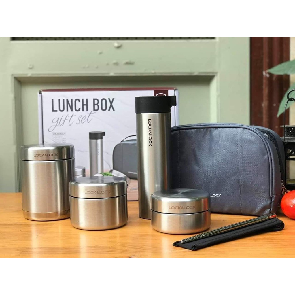 Bộ Hợp Cơm Giữ Nhiệt 5 Chi Tiết Lock&Lock LHC8016S01 | BigBuy360 - bigbuy360.vn