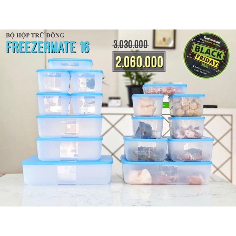 Tupperware - Bộ trữ đông Freezermate 16 hộp | BigBuy360 - bigbuy360.vn