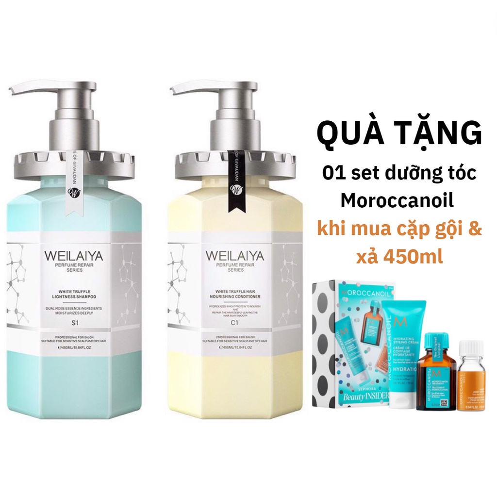 Dầu gội xả WEILAIYA phục hồi tóc đa tầng nấm Weilaiya Truffle 450ml