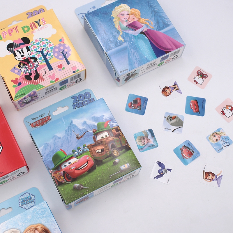 Bộ 200 miếng dán hình công chúa Frozen/My Little Pony dùng để trang trí sổ tay/nhật ký dành cho bé