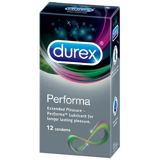 (CHE TÊN)COMBO Bao cao su Durex Performa 12 cái + Tặng 1 Bao cao su Durex Performa 3 cái