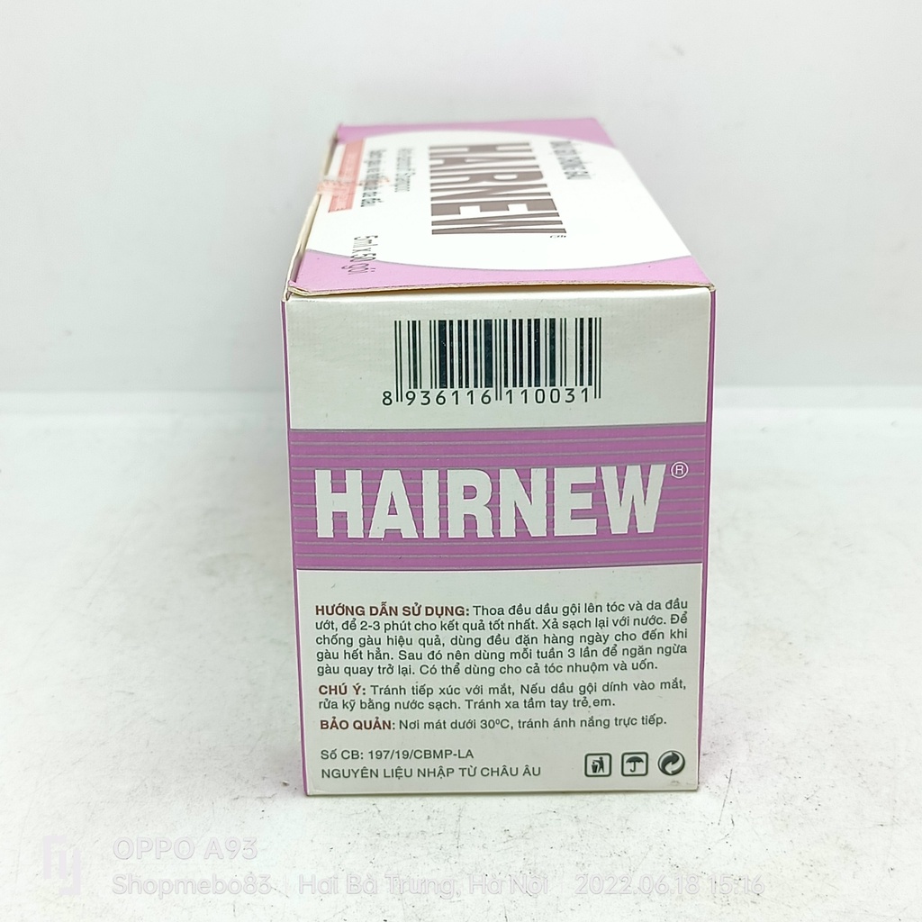 Dầu gội chống gàu Hainew hộp 50 gói