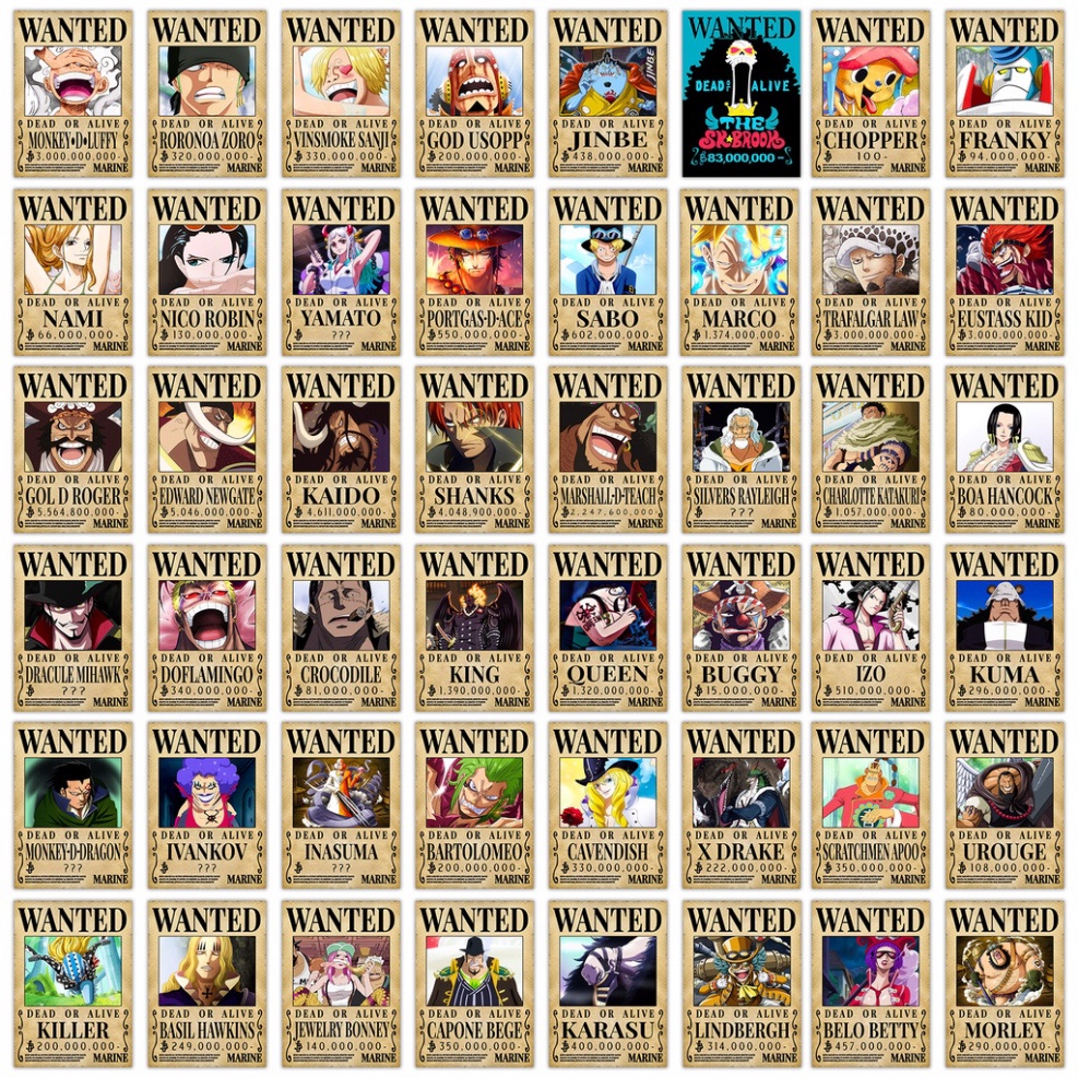 Poster One Piece kích thước A3 42*29 cm - One Piece dán tường TO04