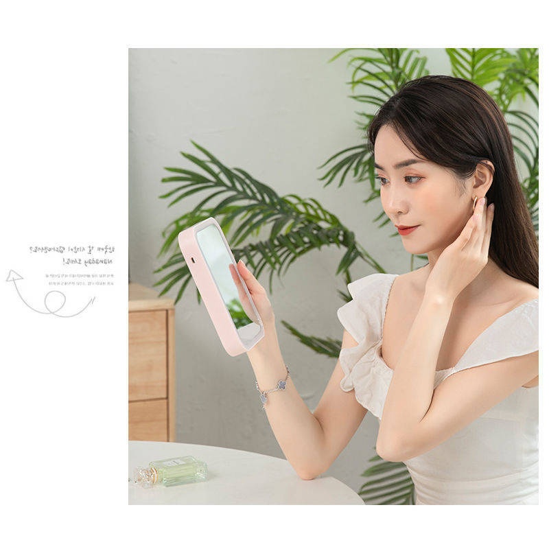 Led Net Red Makeup Mirror với đèn làm đẹp Ký túc xá máy tính bảng Máy tính bảng Gương nữ gấp sinh viên Portable Mir | BigBuy360 - bigbuy360.vn