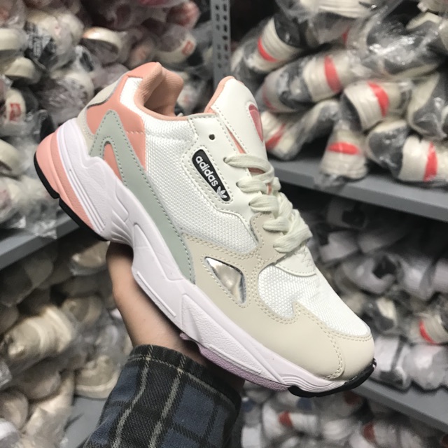 &gt;ẢNH THẬT-HÀNG THẬT&lt; Giày sneaker Originals Falcon W trace pink hồng xanh dành cho nữ. Sneaker hot 2019-2020