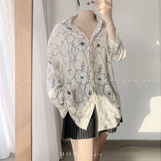 Áo sơ mi - Sơmi in hoa (Printed floral bloom shirt ) made by Mow Studio