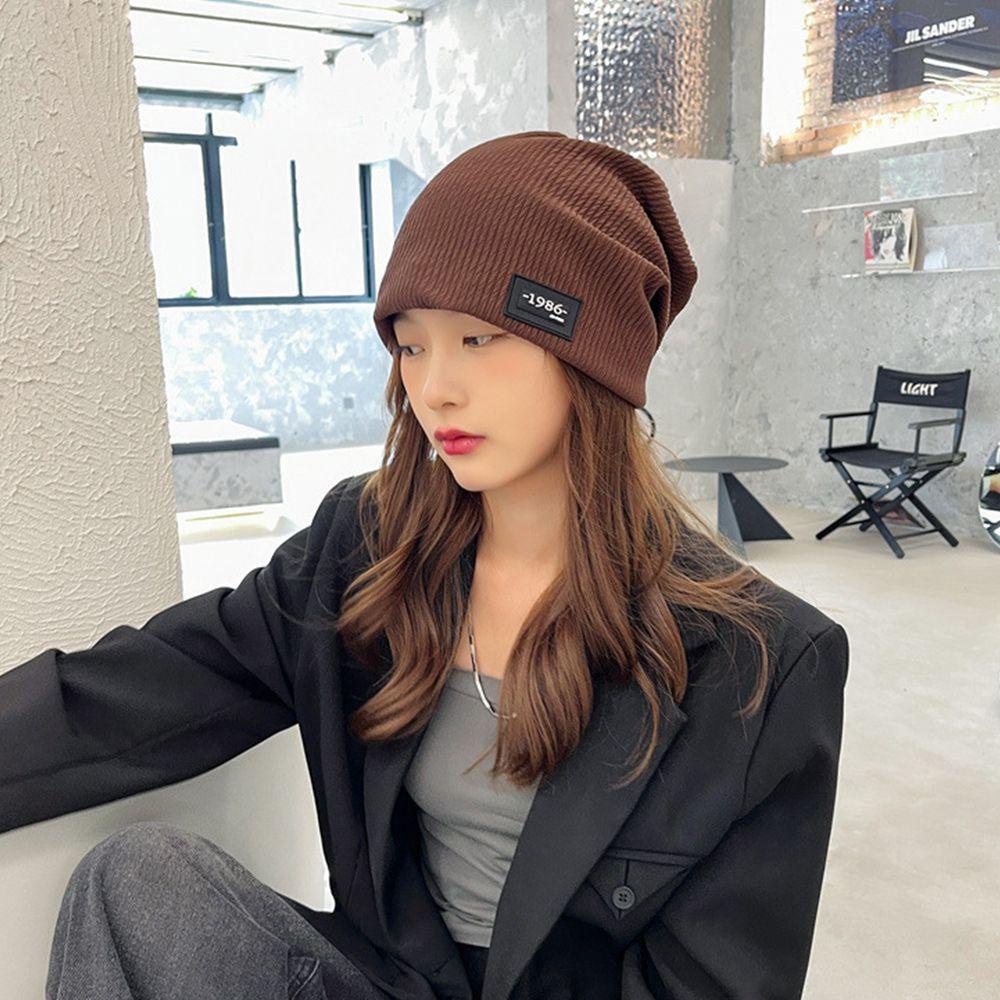 Mũ Beanie Màu Trơn Dễ Thương Chất Lượng Cao Thời Trang Mùa Thu Cho Nữ