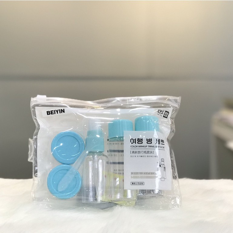 Bộ Chiết Mỹ Phẩm Mini Hàn Quốc 7 Chi Tiết Tiện Dụng