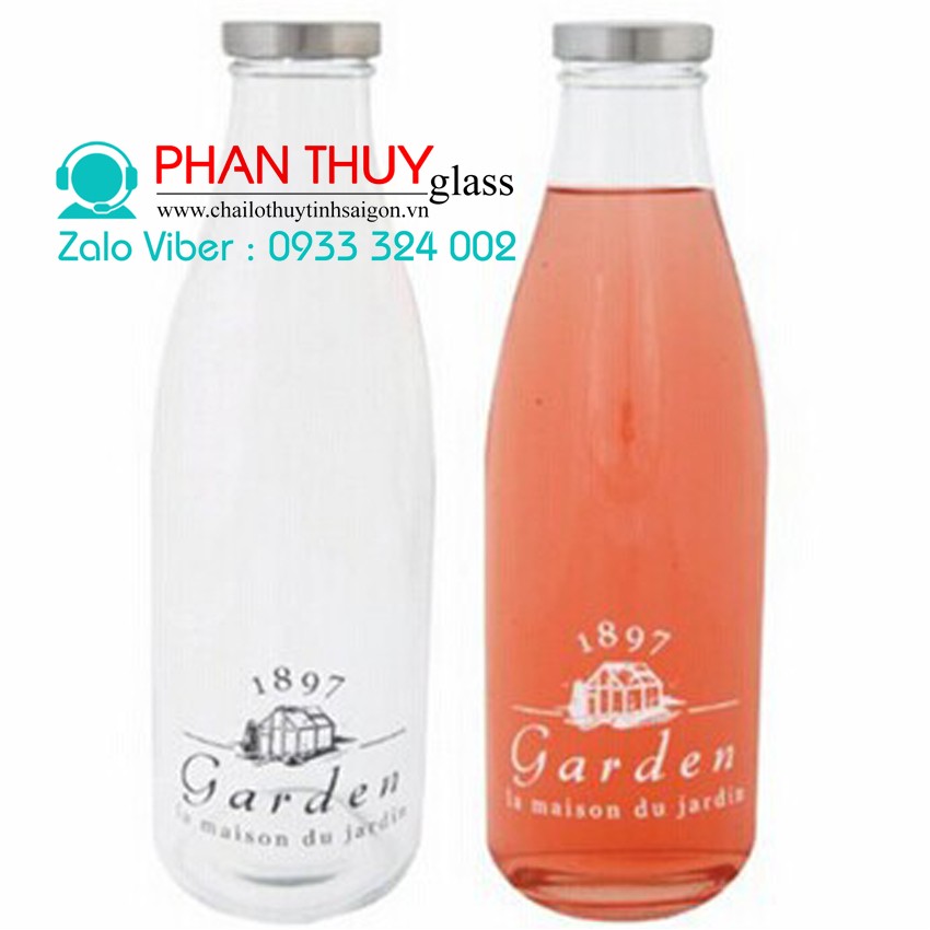 Chai Thủy Tinh 1000ml nắp thiết