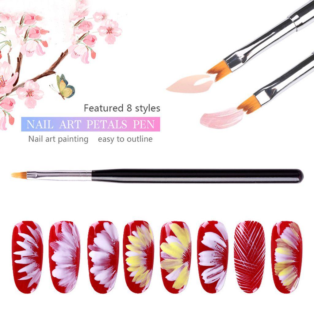 Set 24 / 8 Cọ Trang Trí Móng Tay Acrylic Dễ Dàng Tháo Rời