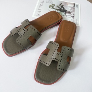 Dép Chữ H màu rêu  - RedDress