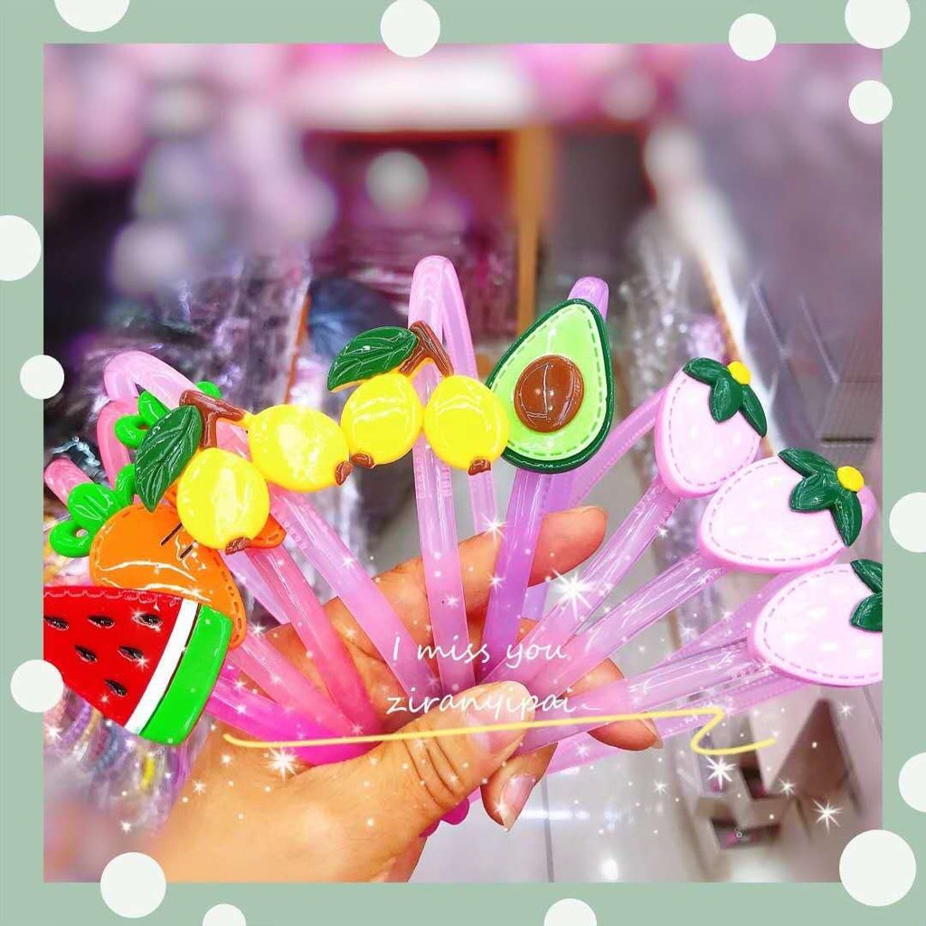Cài tóc trái cây+thú cưng cho bé gái siêu cute 3D hoạt hình cao cấp