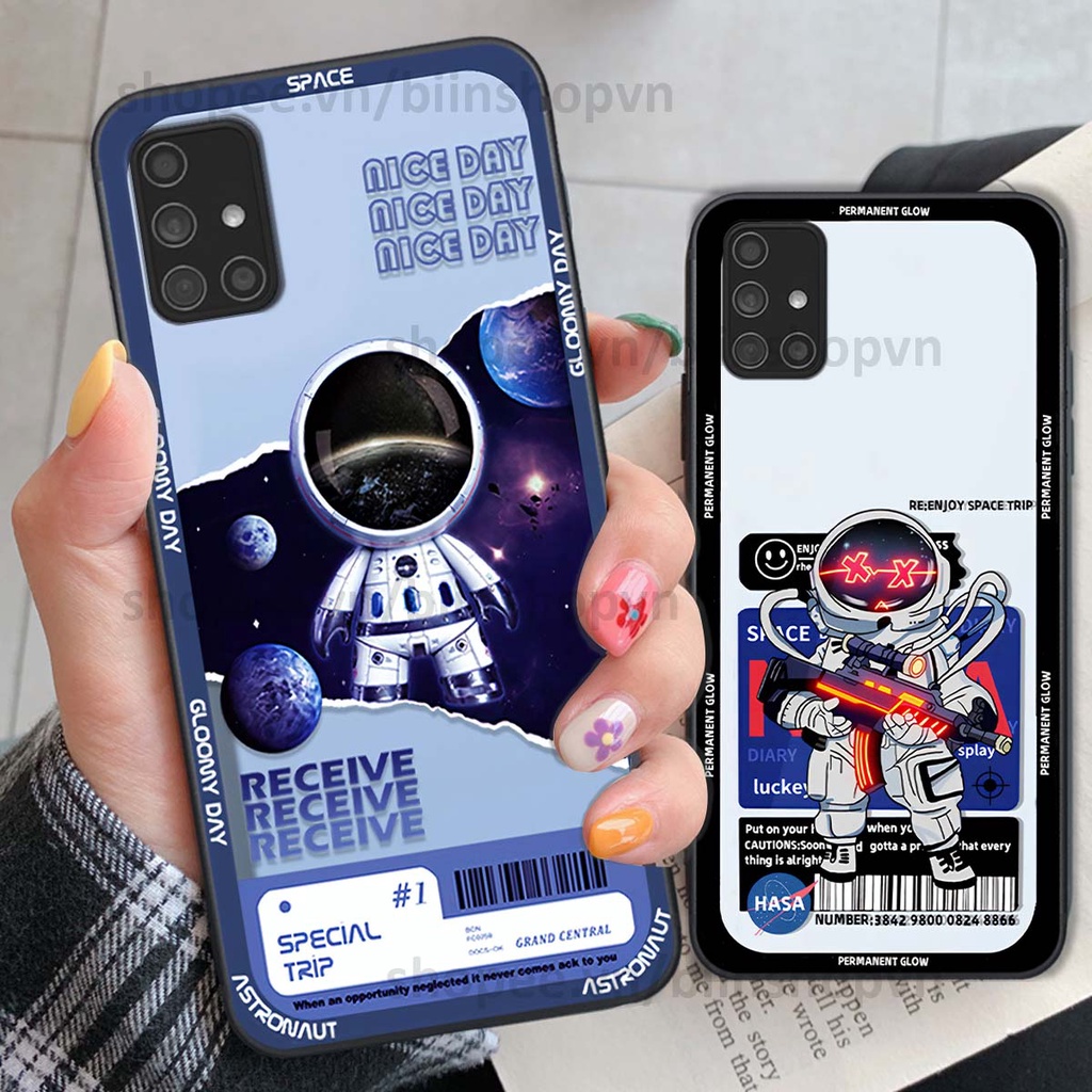 Ốp Samsung M51 phi hành gia vũ trụ space.x siêu đẹp, thời trang