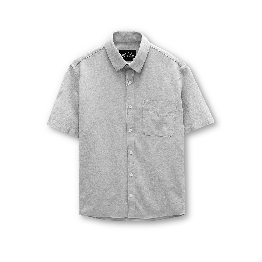 Sơ mi nam ngắn tay Heboz chất oxford cao cấp, form slimfit mềm mịn thấm hút tốt, cực tôn dáng - 00001121