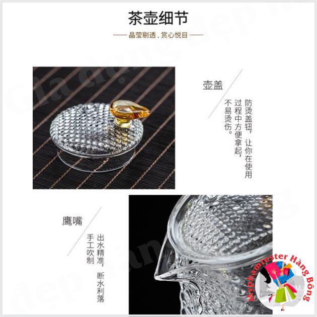 (HÀNG ĐẸP) Ấm trà thuỷ tinh 500ml