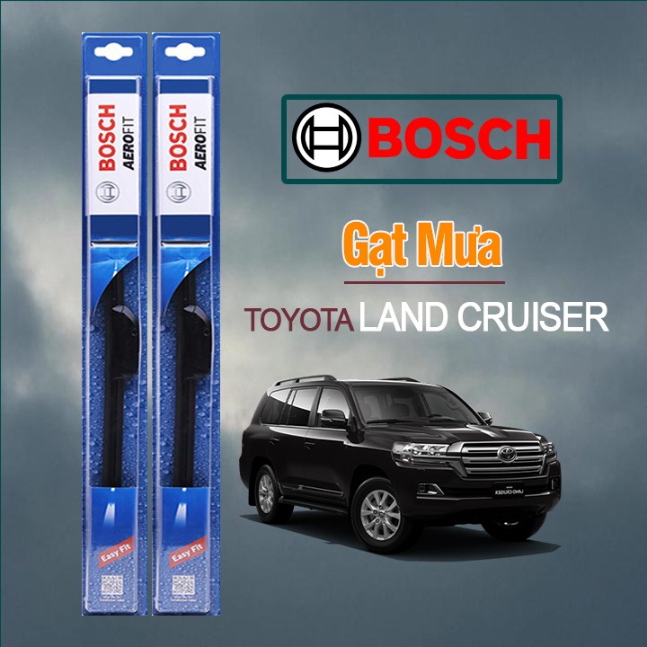 Gạt Mưa Xe Toyota Land Cruiser Prado Thương Hiệu BOSCH Aerofit Lưỡi Silicone Cao Cấp Chính Hãng