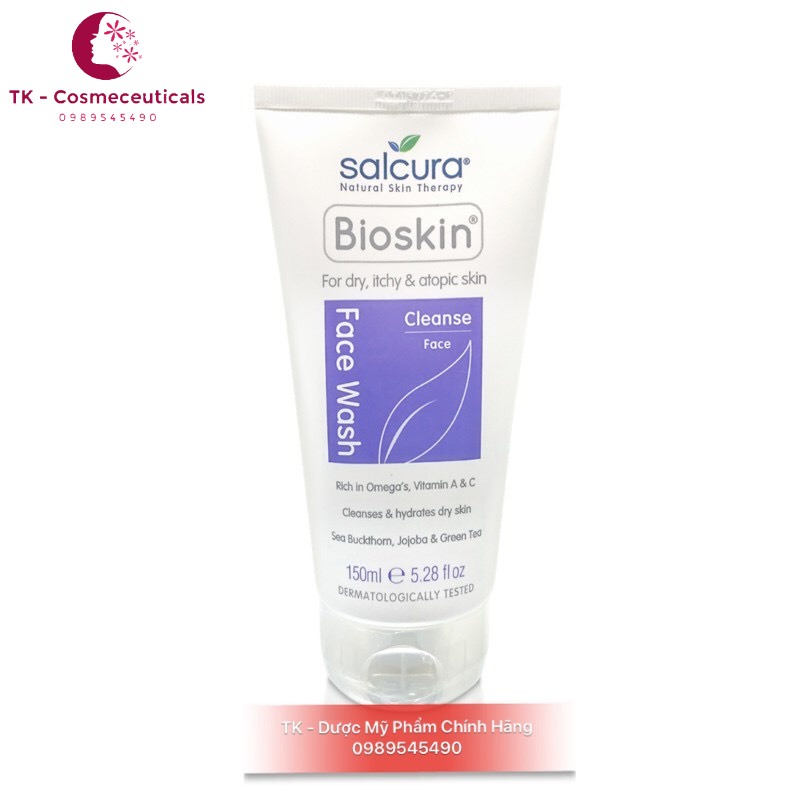 Sữa Rửa Mặt Salcura Bioskin Face Cleanser Chiết Xuất Thiên Nhiên Cho Mọi Loại Da - 150ml
